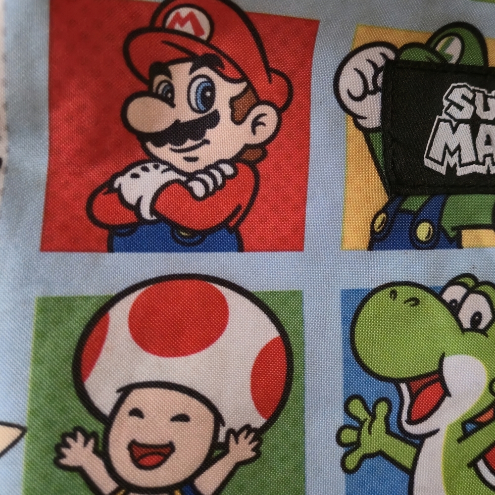 Nintendo Super Mario Character Grid AOP Backpack School Travel Bag One Size - Picture 14 of 16